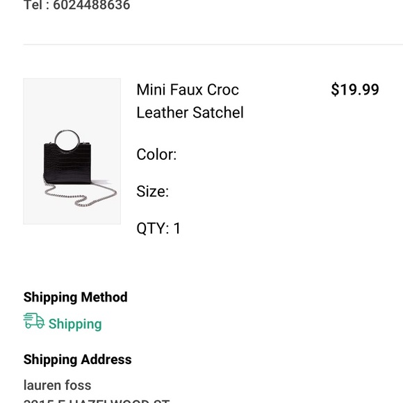 Mini faux croc leather bucket purse - Picture 2 of 2